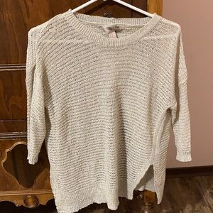 Forever 21 glitter champagne sweater